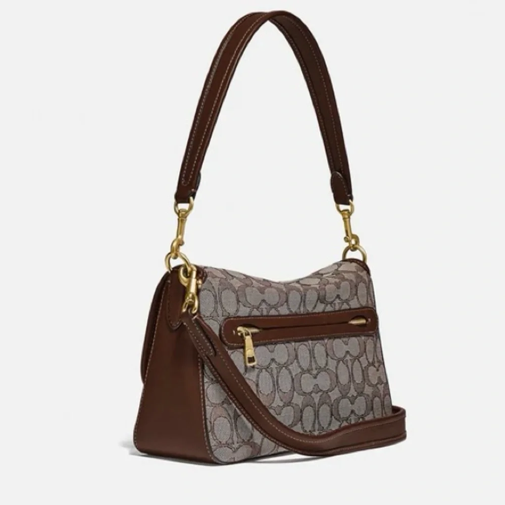 Coach Soft Tabby Signature Shoulder Crossbody Bag in Maple - Picture 3 of 16